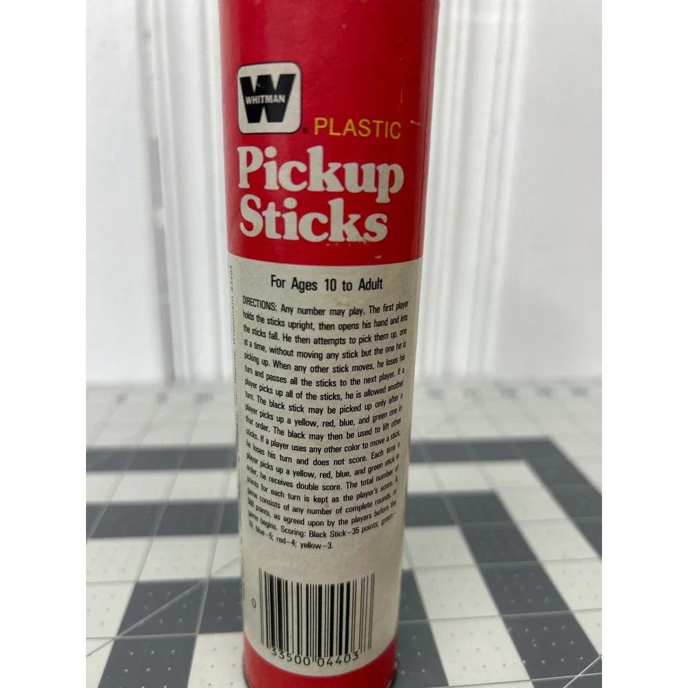 Vintage Pickup Sticks Game 1975 Plastic Sticks Complete Original Container Retro